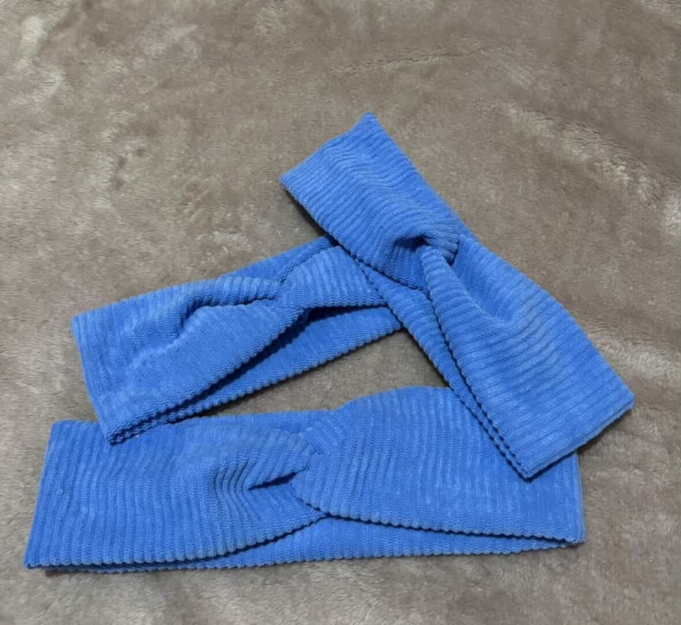 Bandeaux croisés en velours cotelé