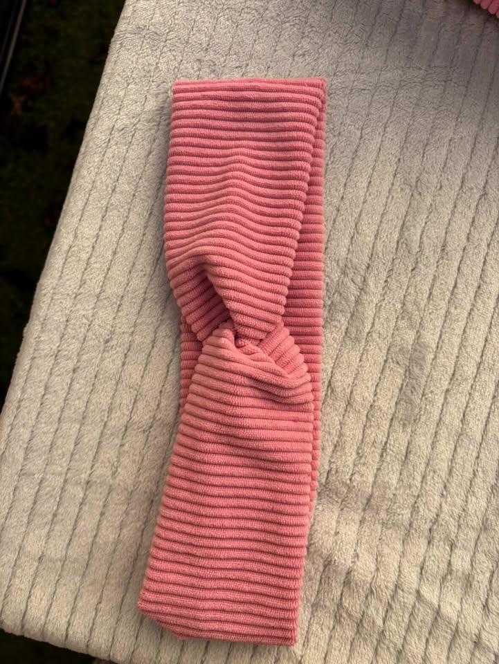 Bandeaux croisés en velours cotelé